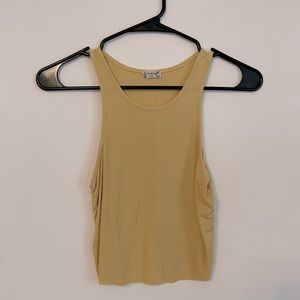 Free People Yellow Tank Top